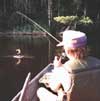 Rick Wright and his flying bass